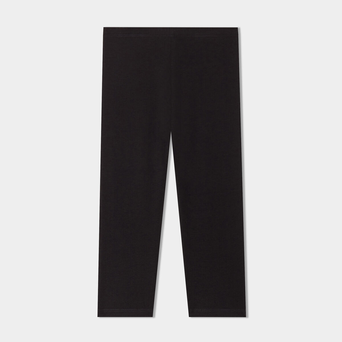 Legging corsaire taille &eacute;lastiqu&eacute;e noir fille