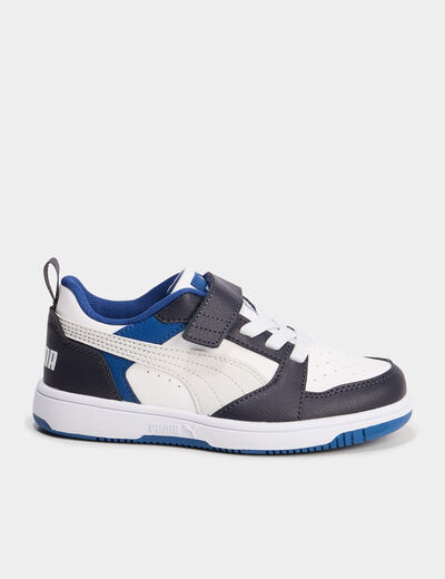 Tennis basses &agrave; lacets Puma Rebound V6 bleu fonc&eacute; gar&ccedil;on