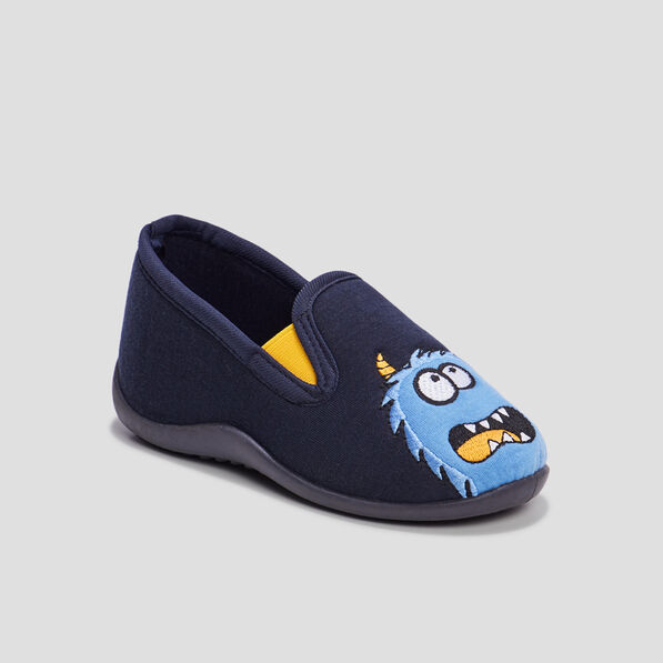 Chaussons sans gêne bleu garçon