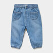 Jeans poches plaqu&eacute;es coton denim double stone b&eacute;b&eacute; fille