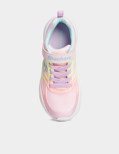 Baskets running lavables Skechers rose clair fille