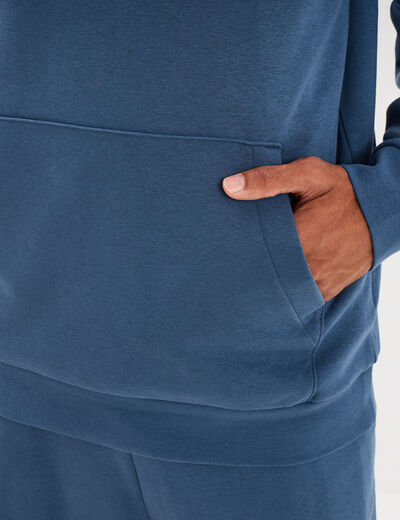 Sweat hoodie 1 poche Kappa bleu gris homme