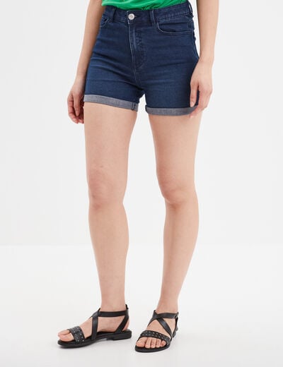 Short en jean slim denim brut femme