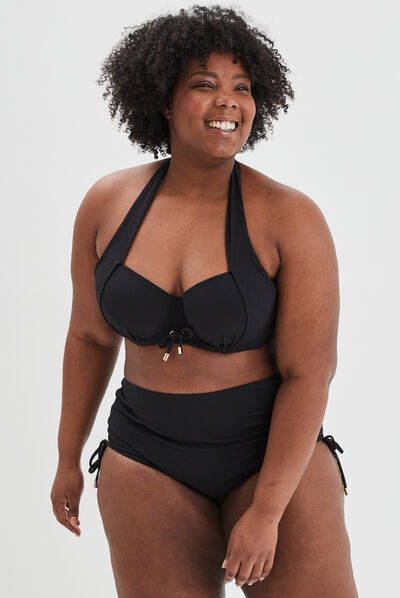 Haut de maillot de bain noir femme grande taille