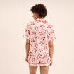 Ensemble pyjama short soyeux 2 pi&egrave;ces rose femme