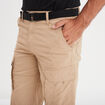 Bermuda cargo côtelé ceinturé Trappeur beige homme