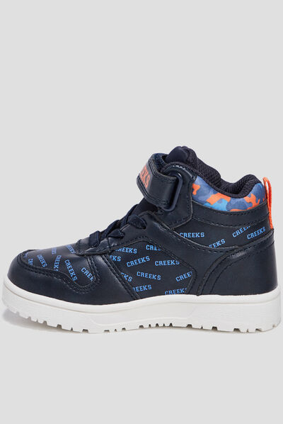 Baskets montantes Creeks bleu marine garçon