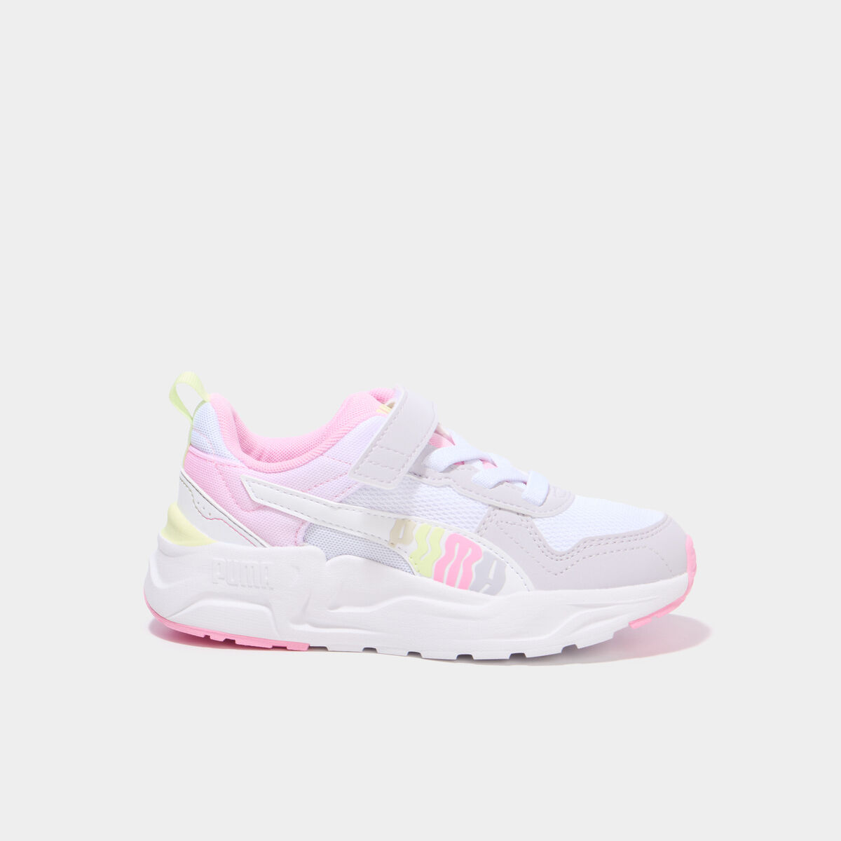 Baskets running &agrave; scratchs Puma Trinity rose clair fille