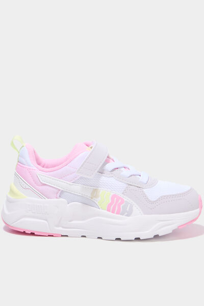 Baskets running &agrave; scratchs Puma Trinity rose clair fille