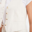 Gilet de costume boutonné beige femme