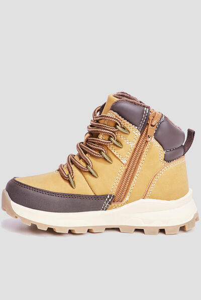 Bottines zippées Trappeur Barato jaune garçon
