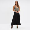 Débardeur maille col en V vert kaki femme