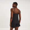 Ensemble pyjama short et d&eacute;bardeur noir femme