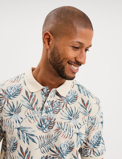 Polo jersey coton manches courtes multicolore homme