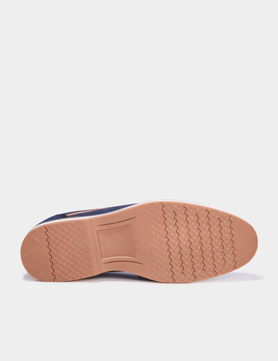 Derbies détails zippés bleu homme