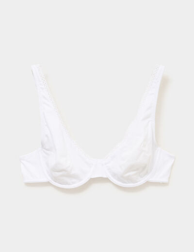 Soutien-gorge foulard coton majoritaire blanc femme
