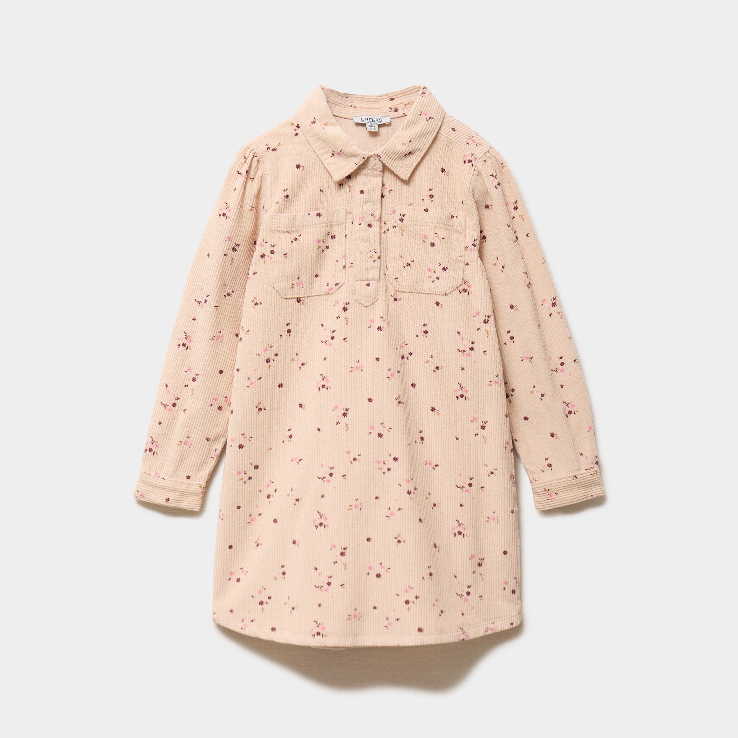Robe courte effet velours côtelé coton ficelle fille CREEKS