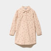 Robe courte effet velours c&ocirc;tel&eacute; coton ficelle fille