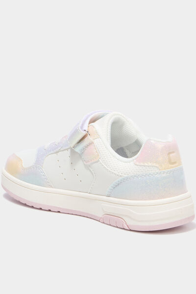 Baskets &agrave; scratchs bout renforc&eacute; multicolore fille