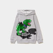 Sweat hoodie &agrave; sequins r&eacute;versibles gris clair gar&ccedil;on