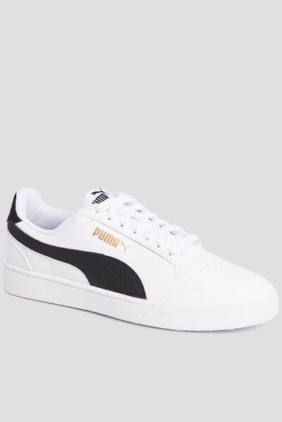 Tennis à lacets Puma Shuffle blanc garçon