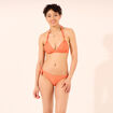 Haut de maillot de bain forme triangle orange femme