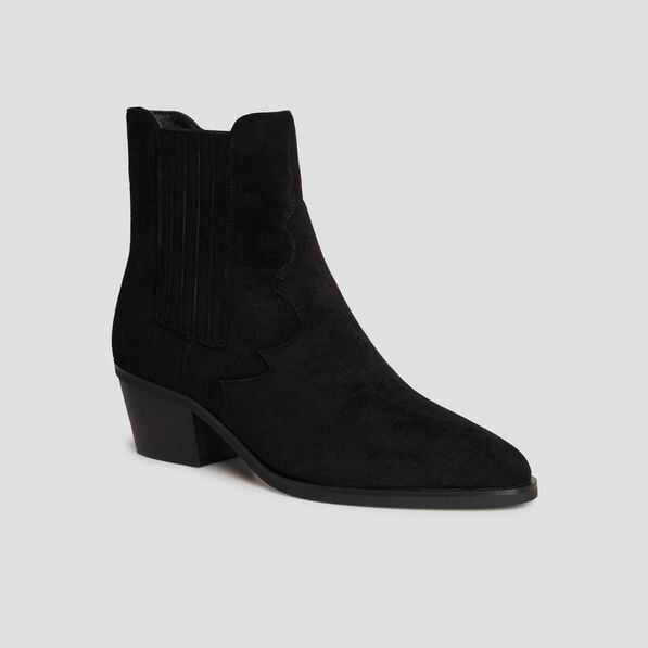 bottines santiags a talons noir femme Bottines santiags à talons noir femme
