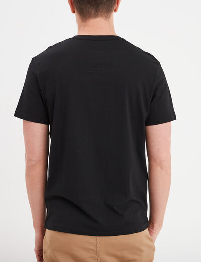 T-shirt manches courtes coton Creeks noir homme