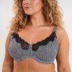 Soutien-gorge corbeille microfibre noir femme grande taille