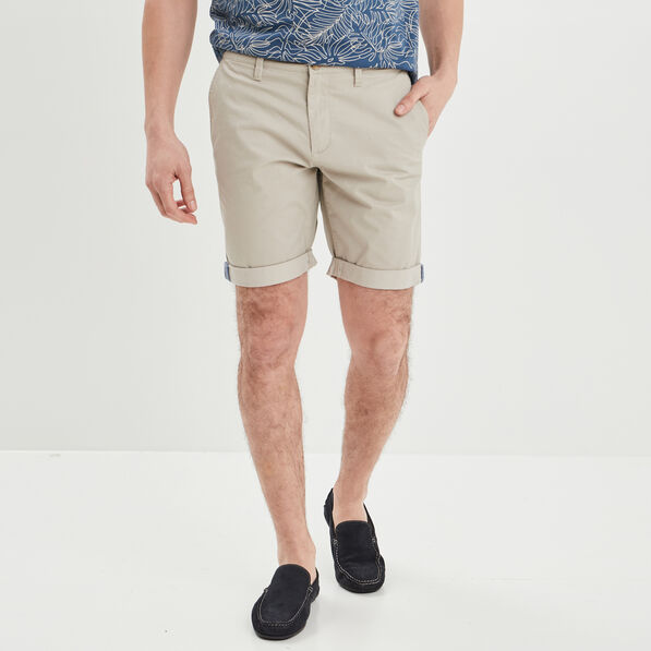 bermuda chino droit creeks beige homme Bermuda chino droit Creeks beige homme