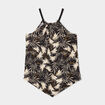 Débardeur asymétrique Mosquitos noir femme