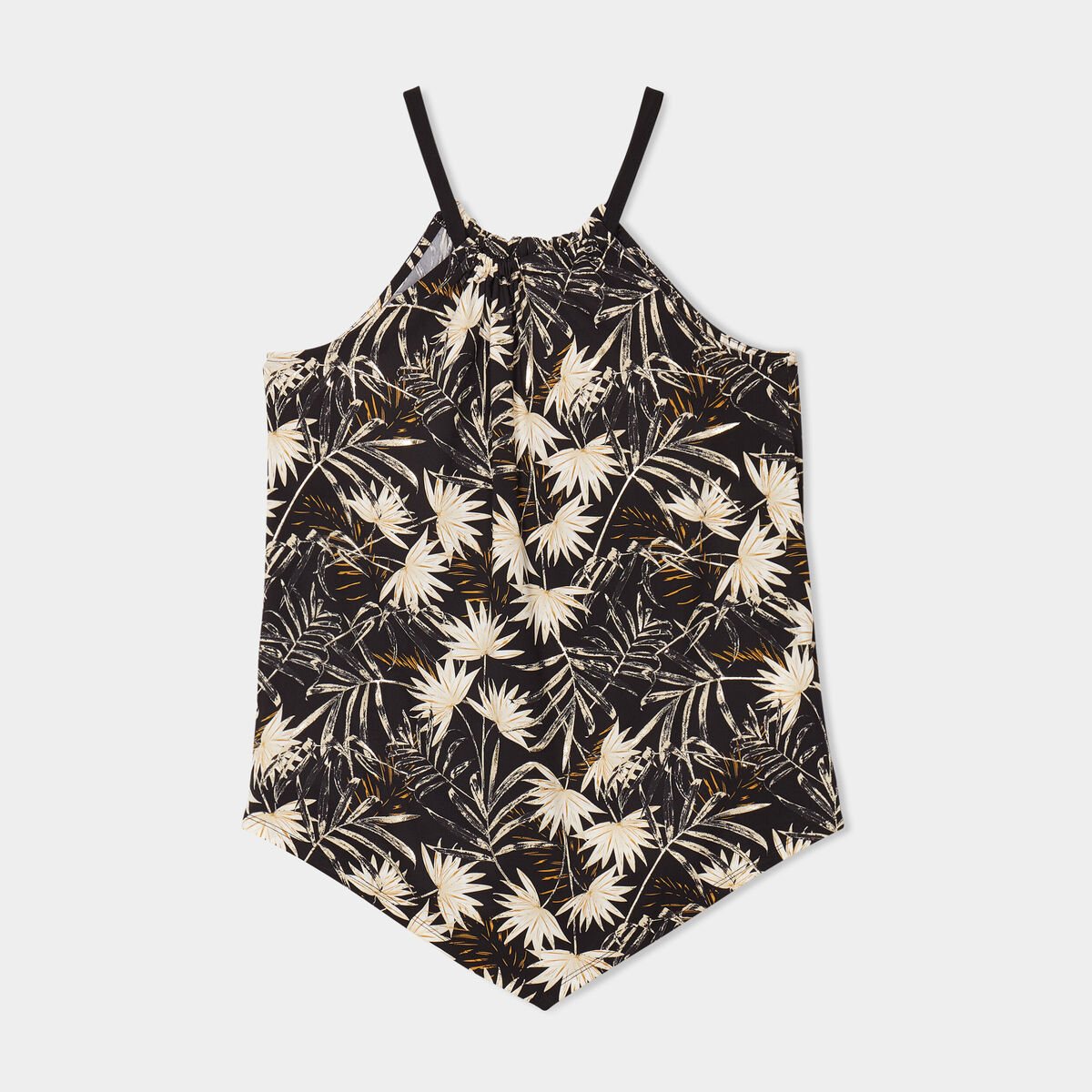 Débardeur asymétrique Mosquitos noir femme