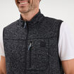 Gilet sans manches col montant gris fonc&eacute; homme
