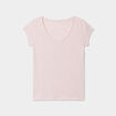 T-shirt manches courtes rose clair femme