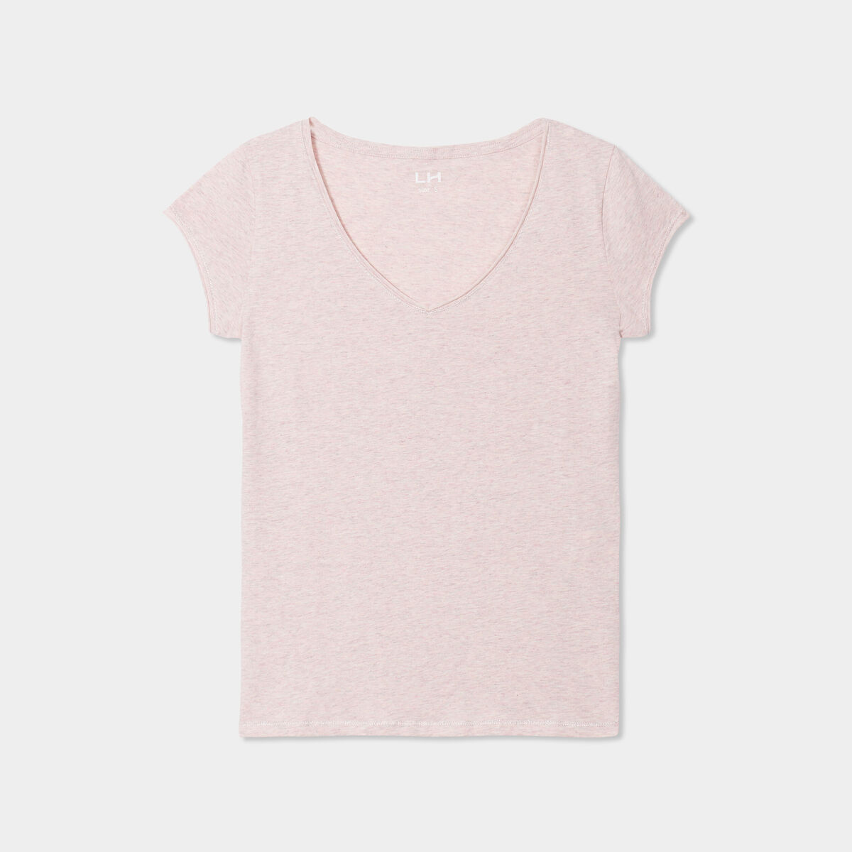 T-shirt manches courtes rose clair femme