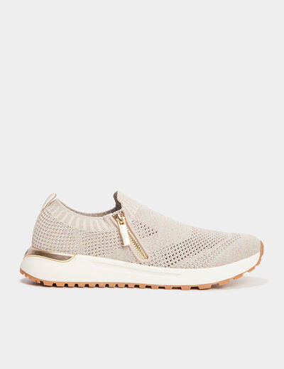 Baskets running à paillettes Mosquitos sable femme