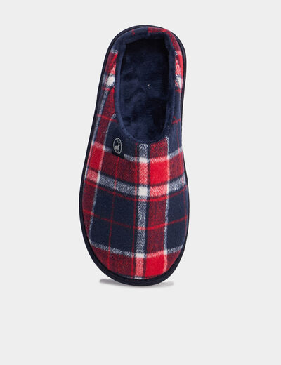 Chaussons mules rouge homme