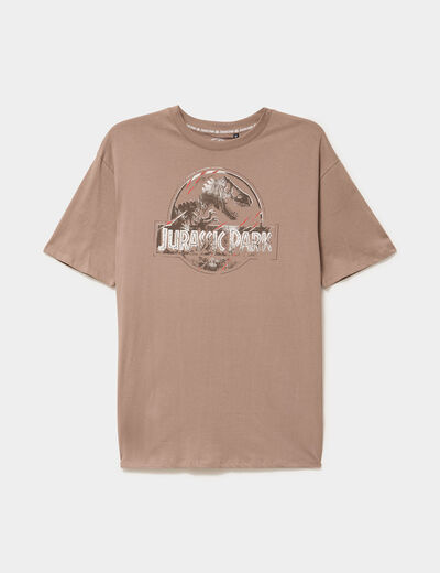T-shirt manches courtes Jurassic Park marron homme