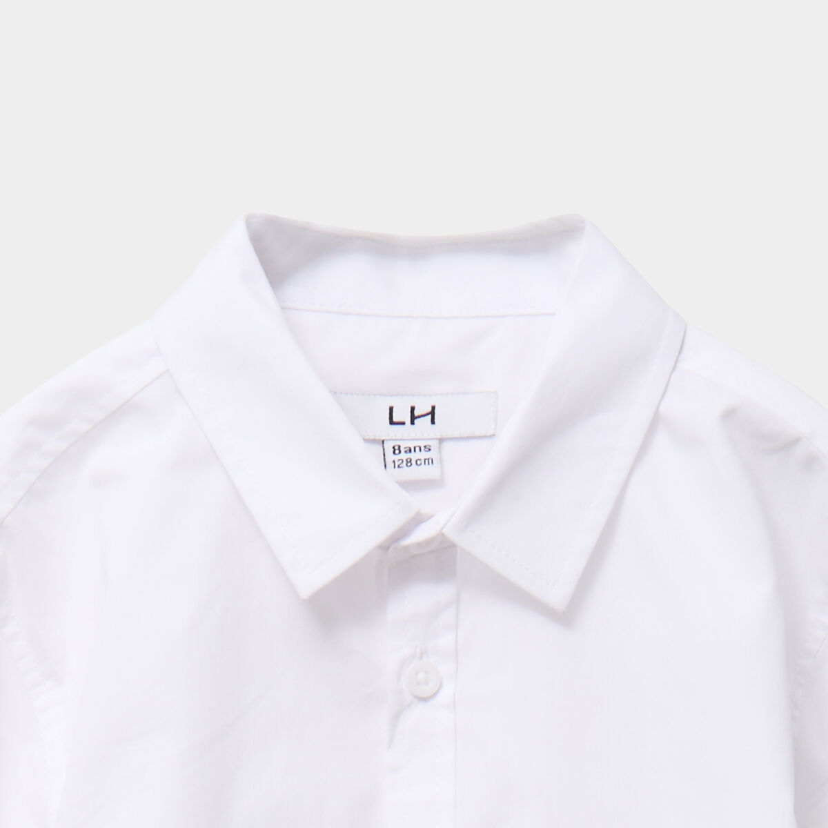 Chemise manches longues blanc gar&ccedil;on