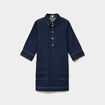 Robe courte en denim manches 3/4 denim brut femme