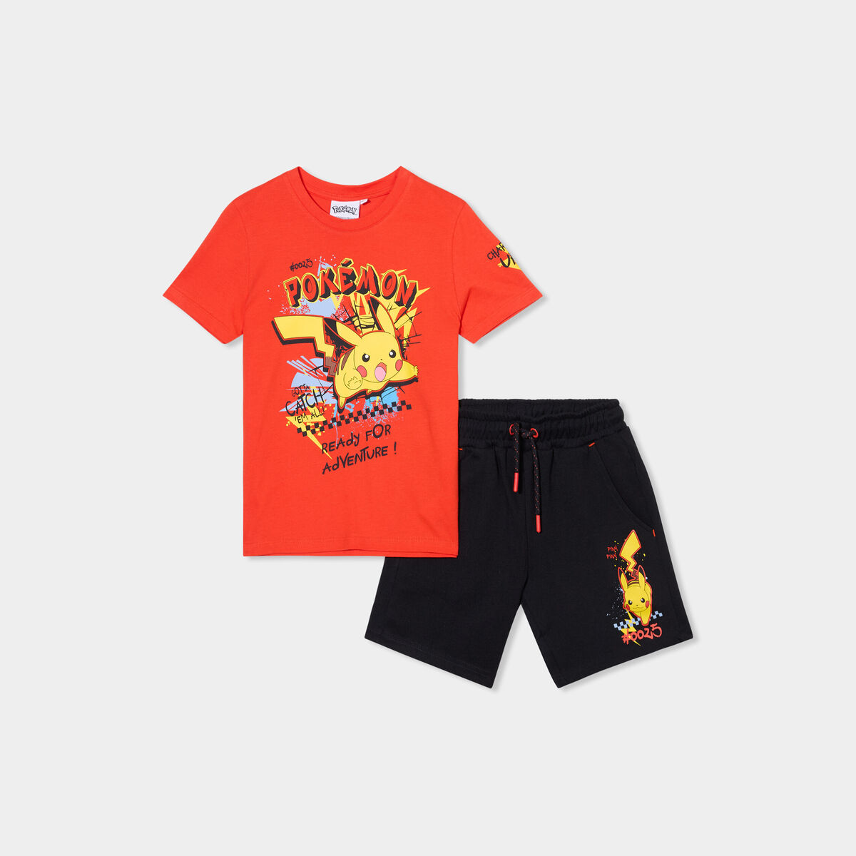 Ensemble 2 pièces coton Pokémon Pikachu multicolore garçon
