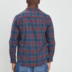 Chemise manches longues droite en coton bleu marine homme