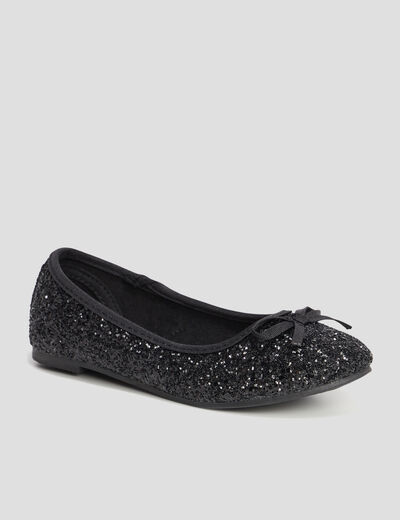 Ballerines à paillettes noir fille