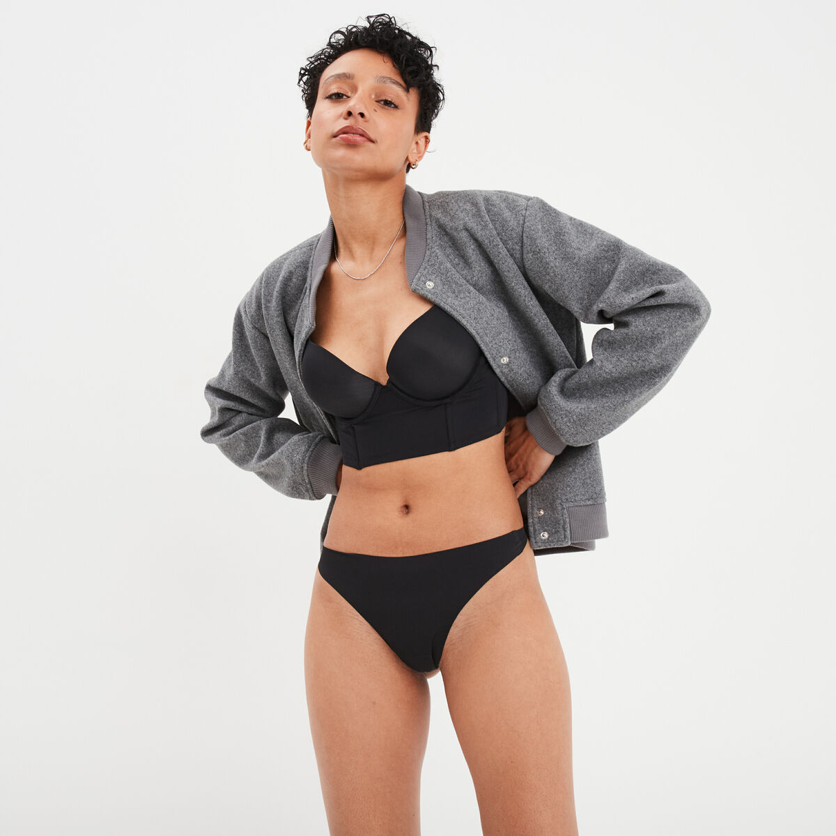 Soutien-gorge bustier noir femme