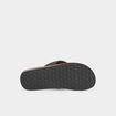 Tongs effet cuir marron homme
