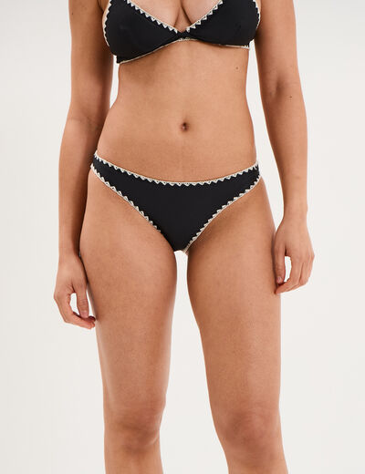 Bas de maillot de bain noir femme