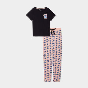 Ensemble pyjama Lilo et Stitch noir femme