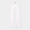 Jeans bootcut taille haute denim blanc femme