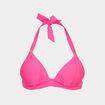 Haut de maillot de bain forme triangle rose fushia femme