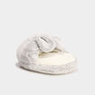 Mono chausson fausse fourrure gris femme